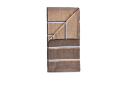 Towel - 100% cotton - Zone Denmark Sauna - Striped Taupe